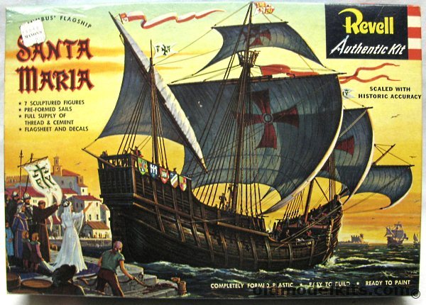 Revell 1/89 Columbus' Flagship Santa Maria - with Sails 'S' Kit Issue, H336-298 plastic model kit